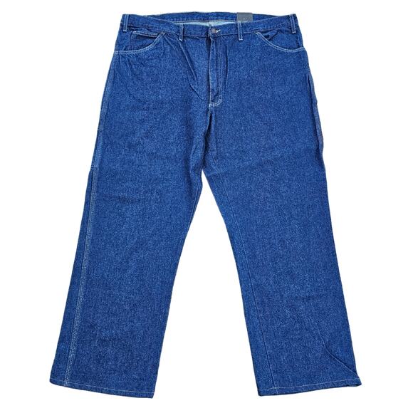Industrial Carpenter Jeans Dickies Men's Size 44x31 Dark Wash Cotton Denim NWT - Picture 1 of 11